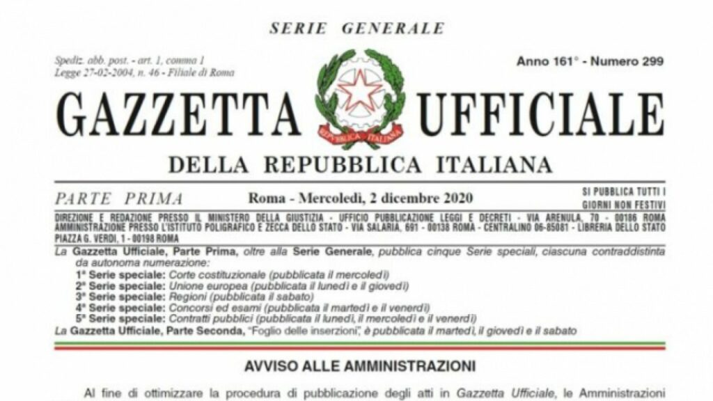 gazzetta ufficiale